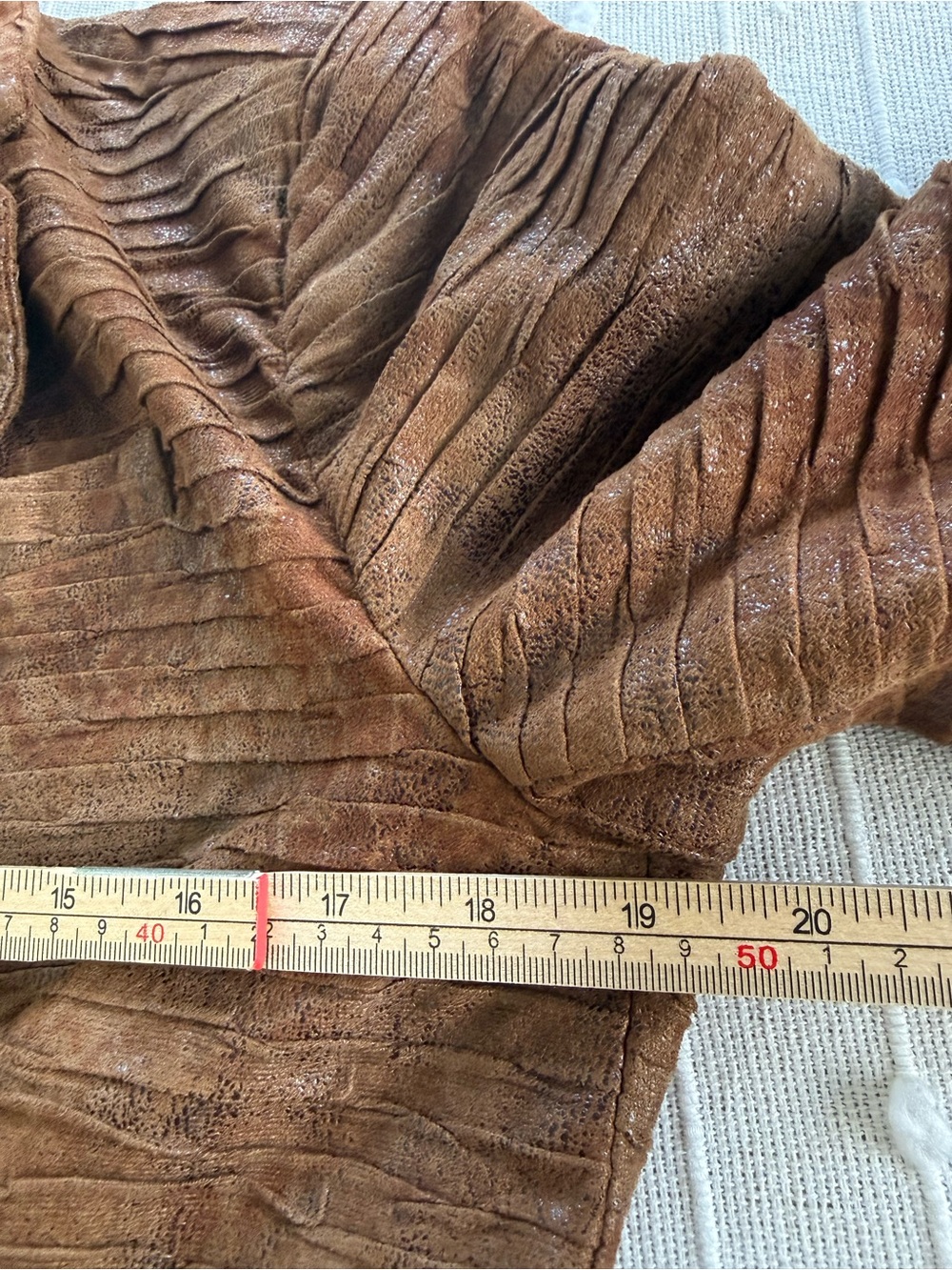 Zara Brown Ribbed Textured Blazer Jacket size Large/M - Picture 3 of 11